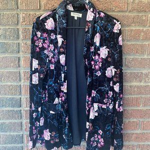 Floral Velvet Blazer